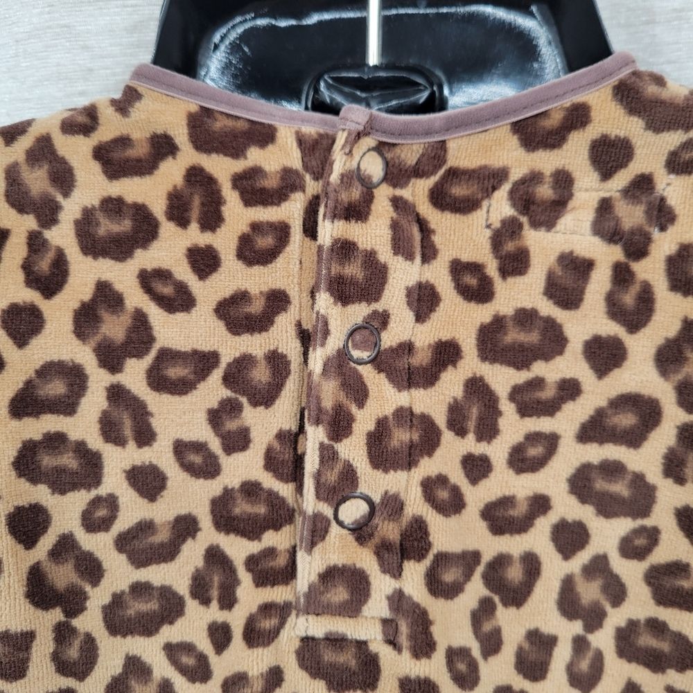 Gap Y2K Leopard Print Ruffle Hem Velour Dress Girls Infant Baby Size 3 to 6 mo - Picture 5 of 12